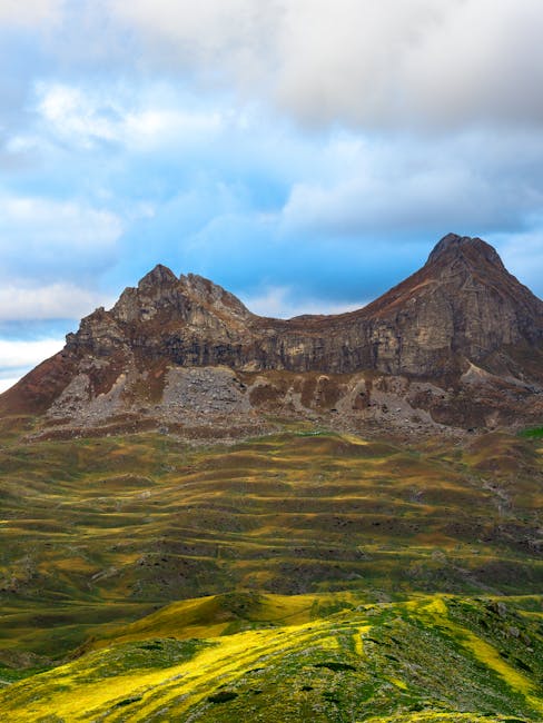 hikers alpine meadow Sassolungo view summer