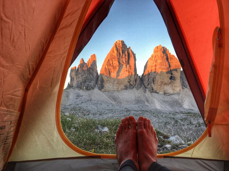 Tre Cime di Lavaredo sunrise view