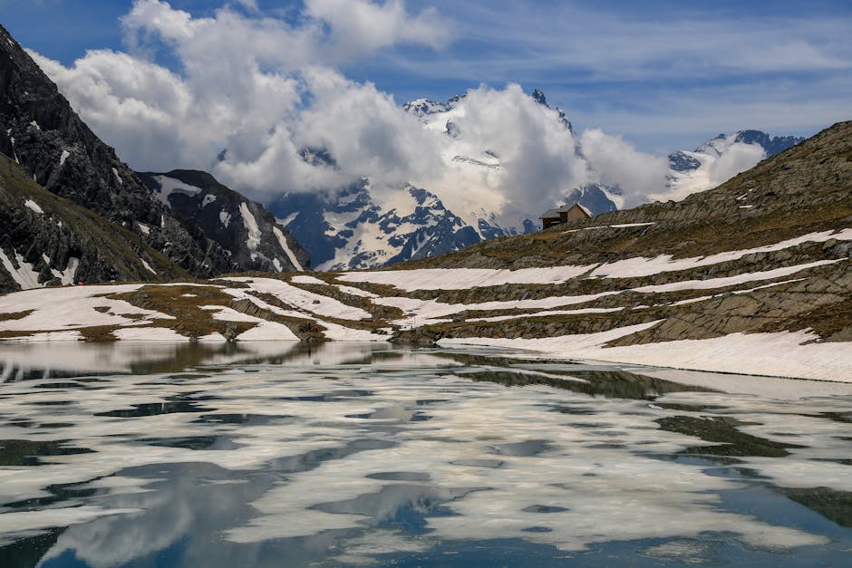 High altitude mountain refuge interior