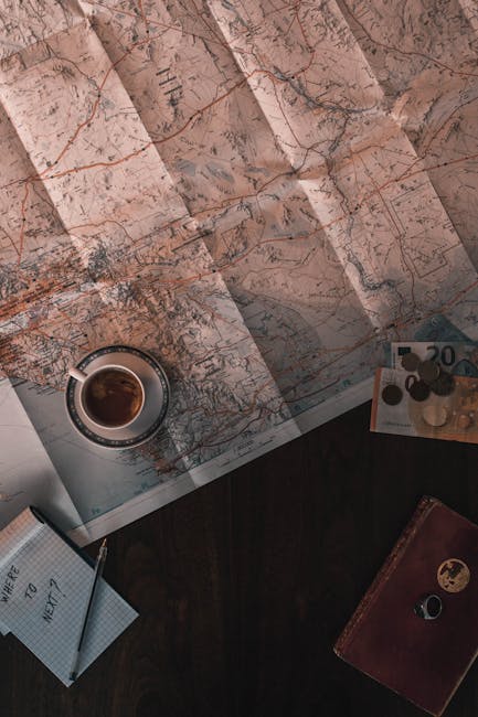 Family budget travel planning map