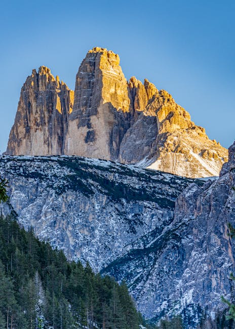 Tre Cime di Lavaredo golden sunrise